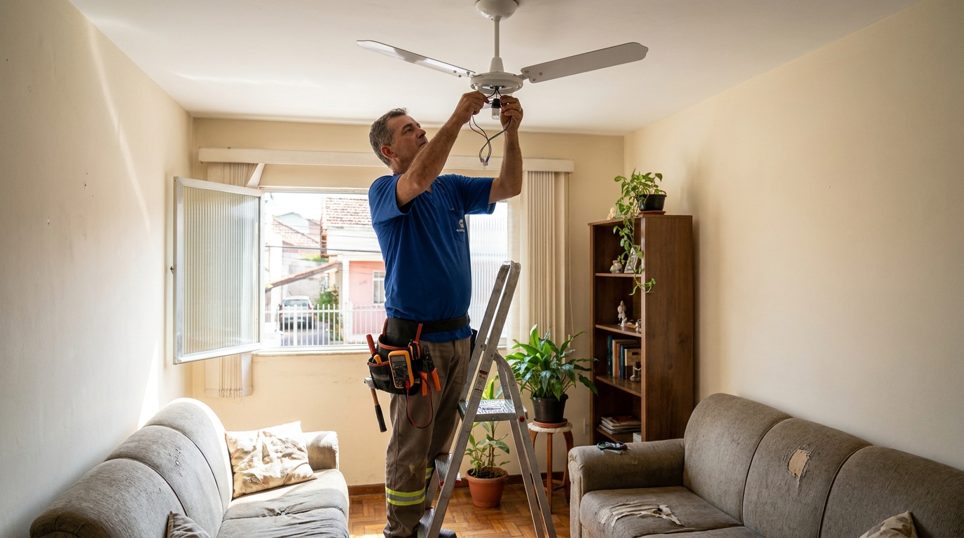 Instalação de Ventilador de Teto perto de mim em Diadema‑SP