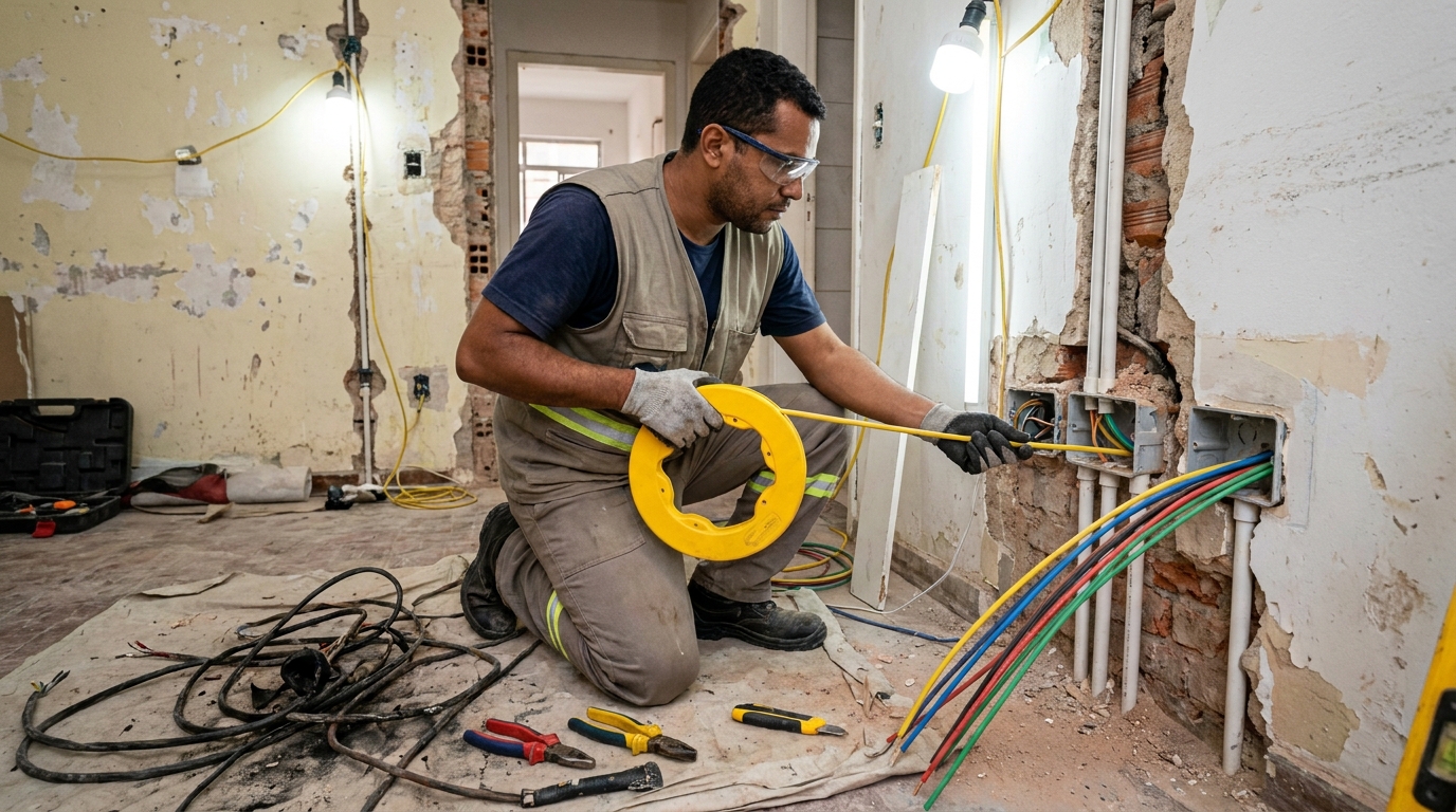Troca de fiacao eletrica profissional em Diadema‑SP